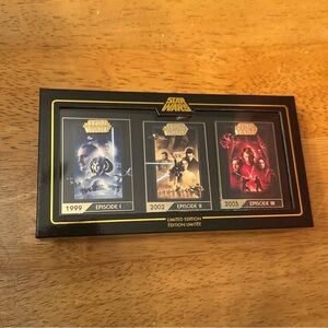 Star Wars Episode 1-3 Movie Poster Pin Set LE 3000